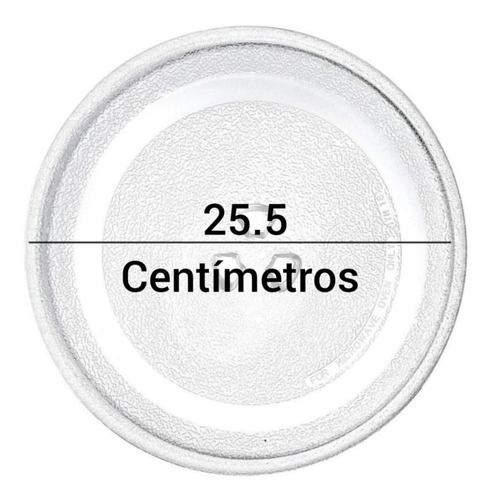 Plato De Vidrio Para Microondas De 25.5 Centímetros