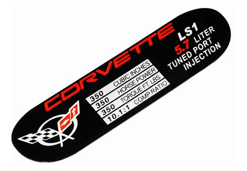 Emblema De Consola Con Placa De Datos C5 Corvette Spec Id, P