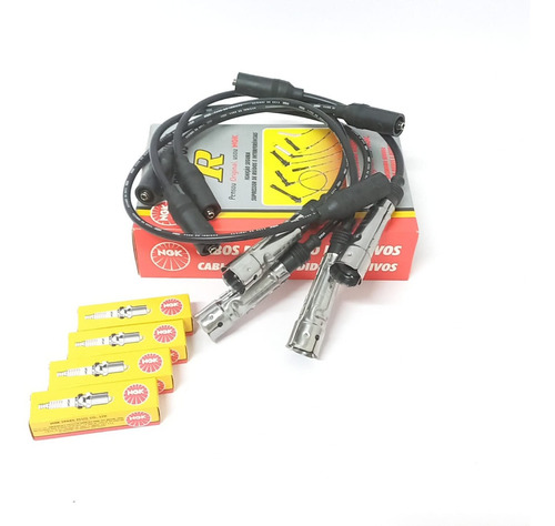 Kit Juego Cable +4 Bujias Vw Saveiro Gol 1.6 1.8 95/14