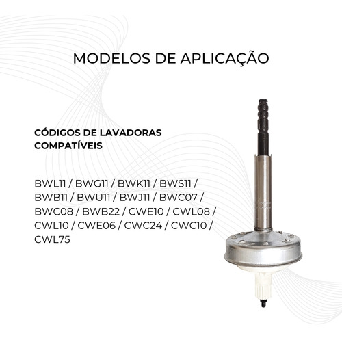 Kit Mecanismo Eixo Longo E Saca Cambio Brastemp Ative Bwl11