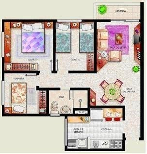 Apartamento No Costa E Silva Com 3 Quartos Para Venda, 61 M² - Ka1329
