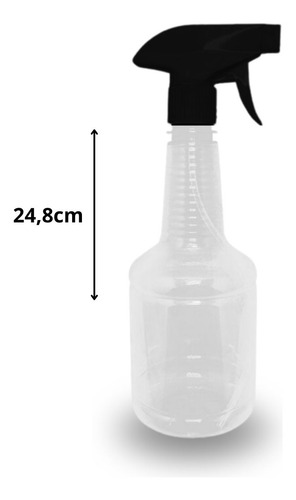 Borrifador Spray Manual 500ml Para Álcool Pet Válvula 12 Uni