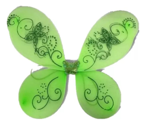 Ala De Tinkerbell Mariposa Hada Disfraz Cotillon Verde