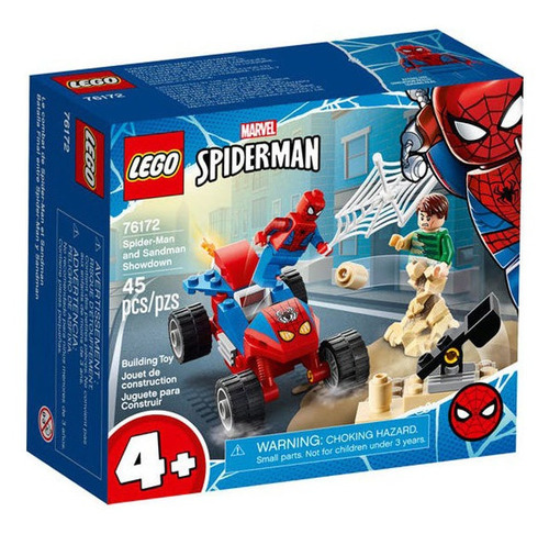 Imagem 1 de 2 de Lego Marvel Confronto Homem Aranha E Sandman 45 Peças 76172