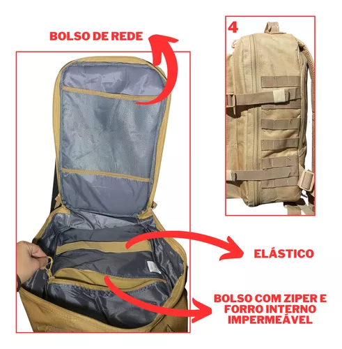 Mochila Tática Impermeável Braddock 50L – Condado Store