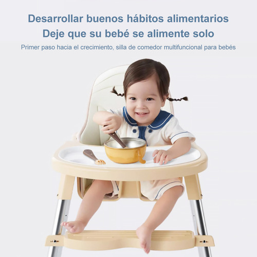 Silla Alta Para Bebé De Comer Estable Y No Se Cae Caqui