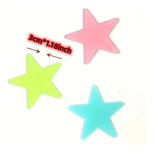 Set 200 Estrellas Luminosas Fluorescentes Adhesivas Brillan
