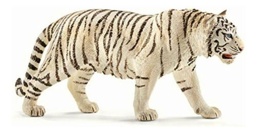 Schleich Réplica De Figura De Tigre Blanco, Color Blanco