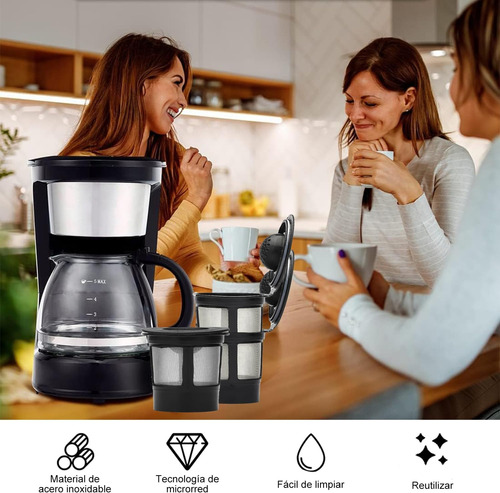 4 Pzas Cápsulas De Filtros Café Recargable Con Accesorios