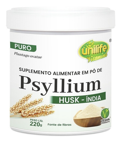 Psyllium Em Pó 220g - Unilife