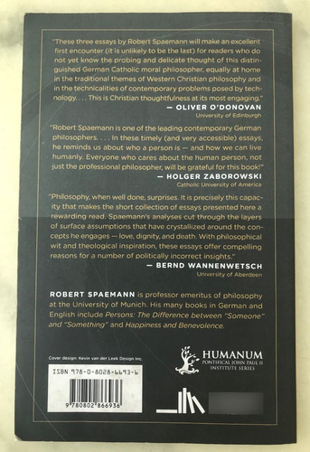 Livro - Love And The Dignity Of Human Life - Robert Spaemann (Usado)