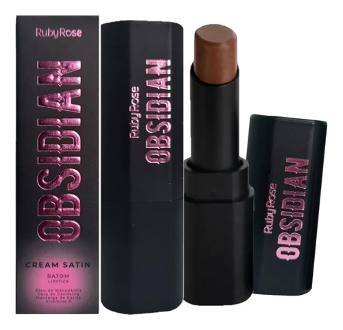 Creme de batom Satin Obsidian Ruby Rose Color Batom Batom Batom Batom Batom Batom
