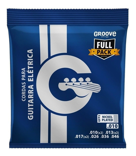 Encordoamento Groove Guitarra 0.10 Gfp2 Full Pack