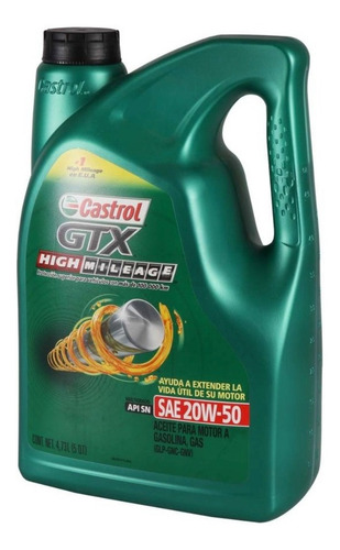 Aceite Para Motor A Gasolina Castrol Gtx 20w-50 Garrafa Alto