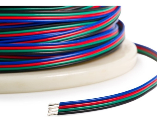 5 Mts Cable Rgb 4 Hilos Para Cinta Led 5050 3528 Extension