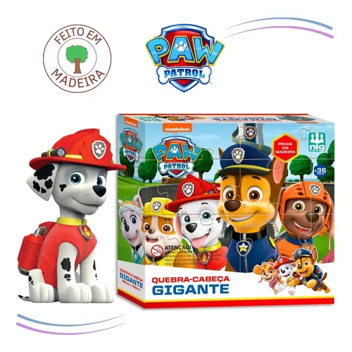 Quebra Cabeca Infantil Madeira Gigante Patrulha Canina