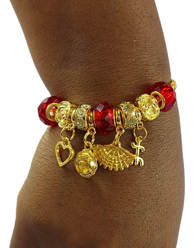 Pulseira Pomba Gira Berloques Diâmetro 20 cm