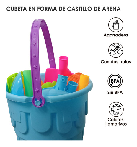 Set De Juguetes De Playa Para Niños - 13 Piezas