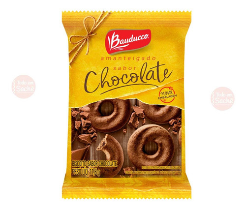 Biscoito Bauducco Sache Chocolate Cream Cracker Gotas 800 Un