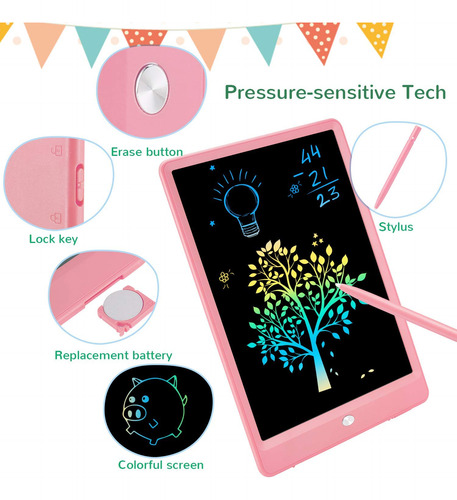 Tableta De Escritura Lcd Tekfun Doodle Board De 10 Pulgadas,