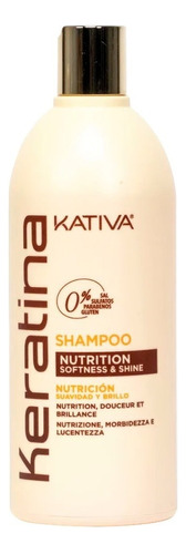 Kativa Keratina Shampoo Nutrición Y Brillo Pelo 500ml