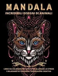 Libro Da Colorare Animali Mandala (italian Edition) Ta Lmz1
