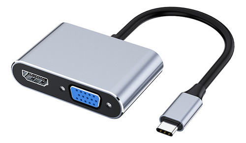 Adaptador Multipuerto Usb C A Vga, Hub Usb-c De 4k C, Proyec