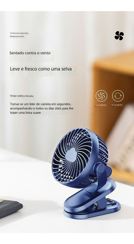 Clipe De Carro Ventilador Mini Usb Portátil Recarregável