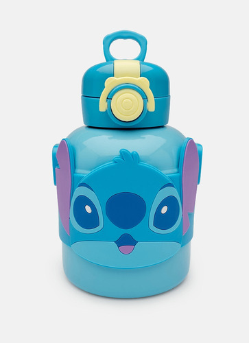 Garrafa Térmica Com Canudo Stitch Puket Azul