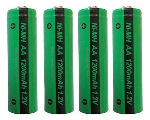 Aa Batería Recargable 1,2 V Nimh 1200 Mah Botón Batería Supe