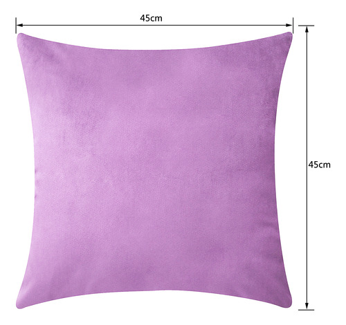Funda De Almohada Elástica De 45 X 45 Cm De Color Liso Sin N