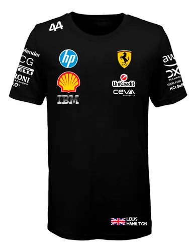 Remera Algodon Formula 1 (031) Lewis Hamilton (b) Negro M Lisa