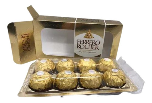 Imagem 7 de 7 de Kit 4 Caixas Bombom Ferrero Rocher 8 Unidades Presente 100g