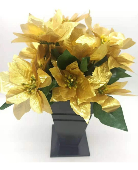 Flor Artificial Dourada | MercadoLivre 📦