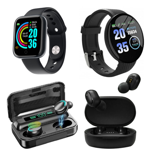 Combo 4 Smart Fd68 D20 + Auriculares Inalámbricos F9 A6s