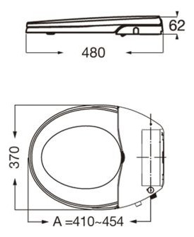Tapa Asiento Ferrum Con Sistema Bidet Universal Thtf-b Blanco