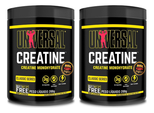 Combo 2x Creatina Universal 200g - Universal Nutrition Sabor Sem sabor