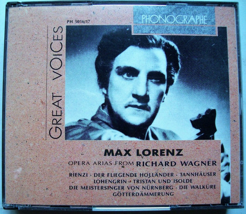 Max Lorenz  R. Wagner Arias  2 Cds Phonographe Opera ( H)
