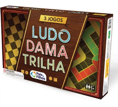 Jogo de Tabuleiro 3 Jogos Ludo, Dama e Trilha - 28011 - Pais e Filhos -  Real Brinquedos