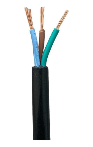 Cable Tipo Taller 3 X 2,5 Mm 25 Metros Rollo Tpr Cobre Puro