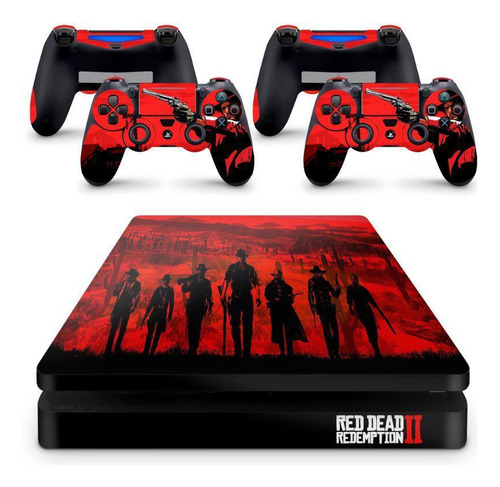 Skin Adesivo Protetor Ps4 Slim Rockstar Red Dead Redemption