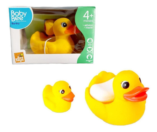 Pato Para Banho Baby Bee Saboneteira Infantil