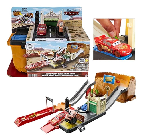 Pista Disney Pixar Cars Race & Go Playset Em