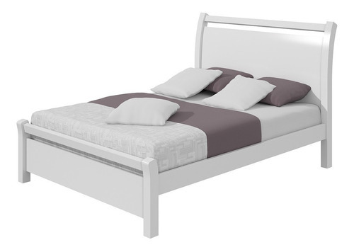 Cama Casal Lopas Reali - Branco Cor Branco