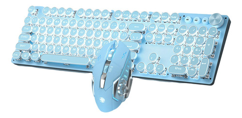 Kit Combinado De Teclado Con Retroiluminación C Azul