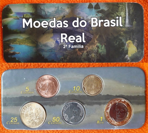 Blister Con 5 Monedas De Brasil Segunda Familia Real 