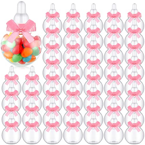 48 Mini Biberones Para Baby Shower A Granel, Botella De Cara