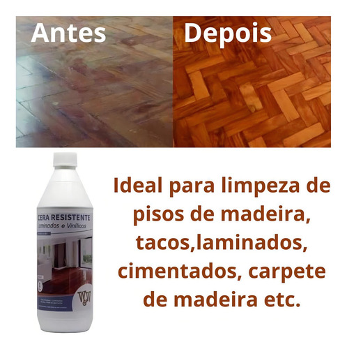 Removedor De Cera Pisos De Madeira Laminado W&w 1 Lt Tacos