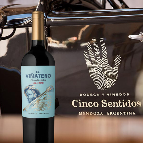 Vino Tinto El Viñatero Malbec 1x750ml Bodega Cinco Sentidos