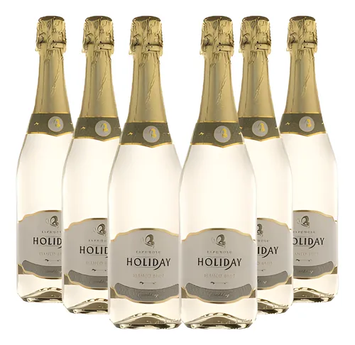 Kit Caixa C/ 6 Espumantes Espanhóis Holiday Brut - 750 Ml